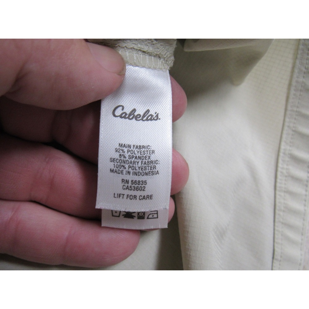 Cabelas Guidewear Fishing Shirt Mens 3XL Tan Long Sleeve UPF 30 Ventilated 3TG - Picture 4 of 7